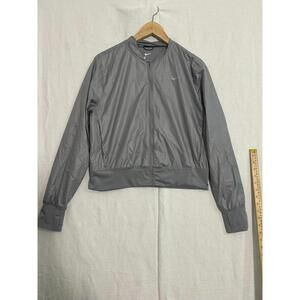 Nike Running Jacket Men’s M – Gray Full Zip – Back Swoosh/Just Do It